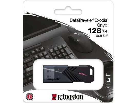 USB Флеш Kingston 128GB USB 3.2 DataTraveler Exodia Onyx DTXON/128GB