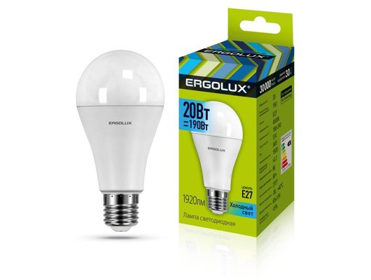 Лампочки LED E27 Ergolux LED-A65-20W-E27-4K