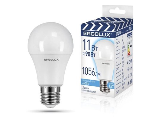 Лампочки LED E27 Ergolux LED-A60-11W-E27-4K