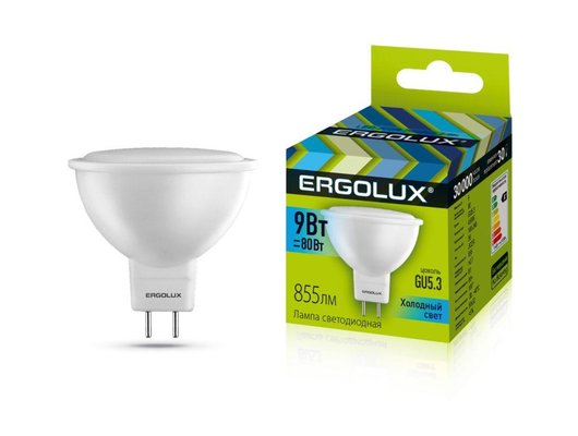 Лампочки LED GU5.3/10 Ergolux LED-JCDR-9W-GU5.3-4K