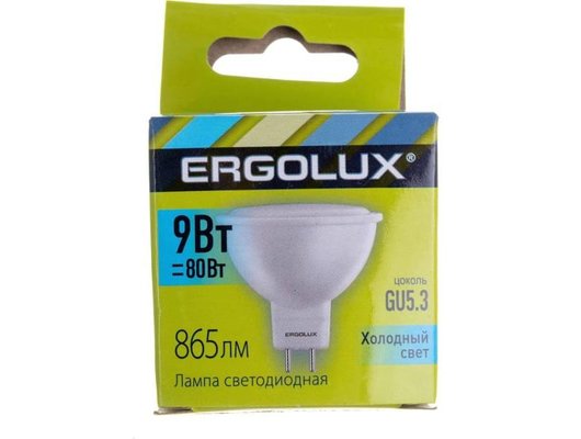 Лампочки LED GU5.3/10 Ergolux LED-JCDR-9W-GU5.3-4K