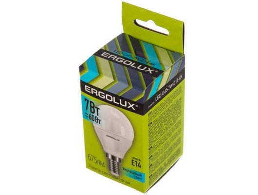 Лампочки LED E14 Ergolux LED-G45-7W-E14-4K