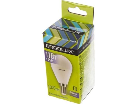 Лампочки LED E14 Ergolux LED-G45-11W-E14-6K