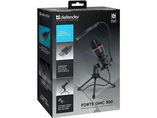 Микрофон Defender Forte GMC 300 USB черный