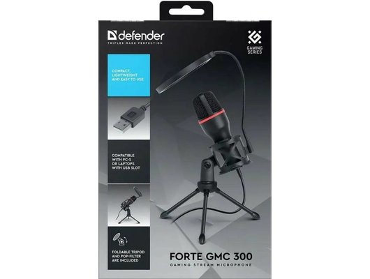 Микрофон Defender Forte GMC 300 USB черный