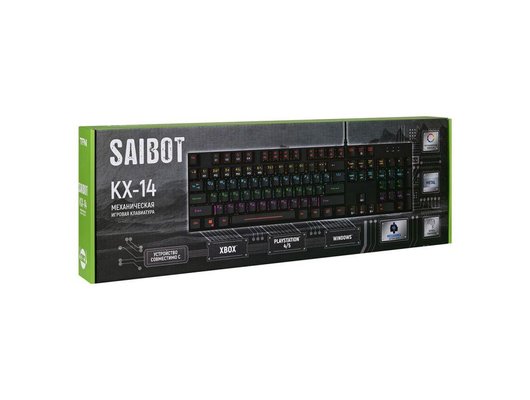 Клавиатура проводная игровая TFN Saibot KX-14 механическая черный