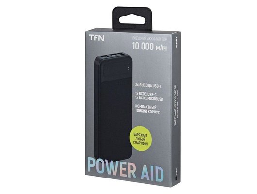 Внешний аккумулятор TFN 10000mAh PowerAid black TFN-PB-278-BK
