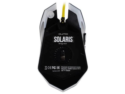 Мышь проводная игровая Qumo Solaris M10 + коврик
