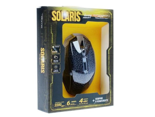 Мышь проводная игровая Qumo Solaris M10 + коврик