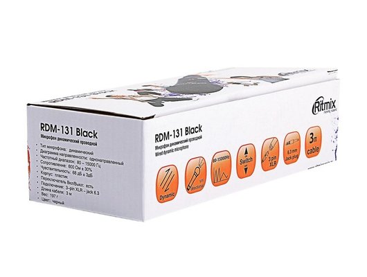 Микрофон Ritmix RDM-131 black