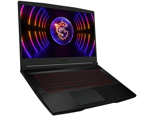 Ноутбук игровой MSI GF63 Thin 12VE/9S7-16R821-637/Core i5-12450H/16GB/256GB/15.6FHD 144Hz/RTX 4050 6GB/DOS черный