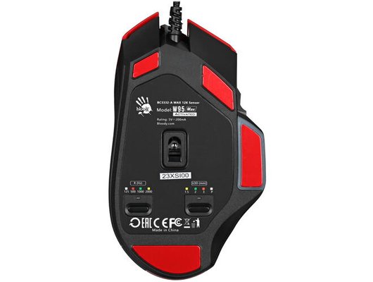 Мышь проводная игровая A4Tech Bloody W95 Max Sports красный/черный