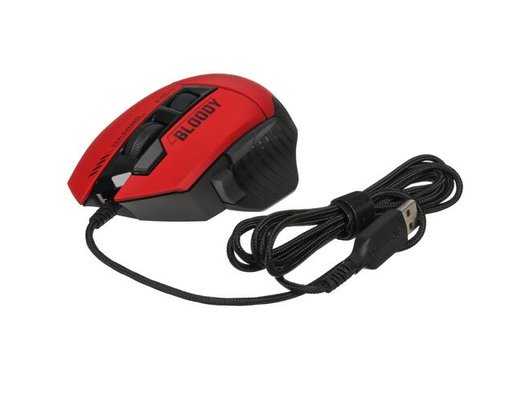 Мышь проводная игровая A4Tech Bloody W95 Max Sports красный/черный