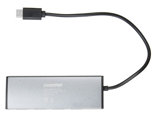 Разветвитель Digma HUB-4U USB-C 2.0-UC-DS
