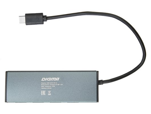 Разветвитель Digma HUB-4U USB-C 3.0-UC-G