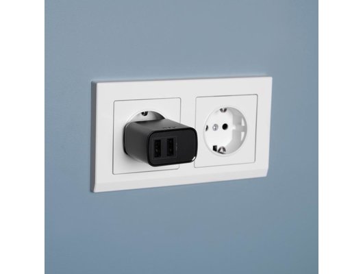 Зарядное устройство TFN СЗУ RAPID+ 2USB 2.4A 12W black (TFN-WCRPD12W2UBK)