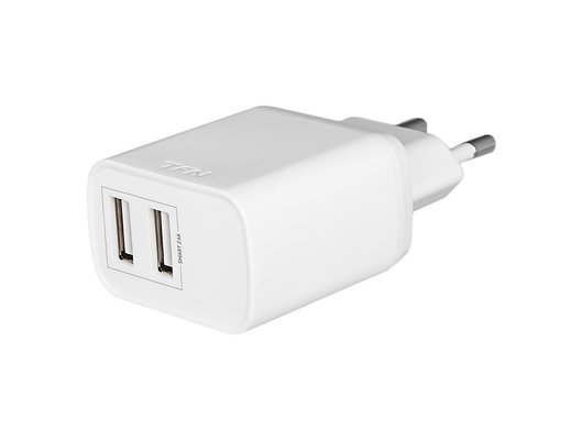 Зарядное устройство TFN СЗУ RAPID+ 2USB 2.4A 12W white (TFN-WCRPD12W2UWH)