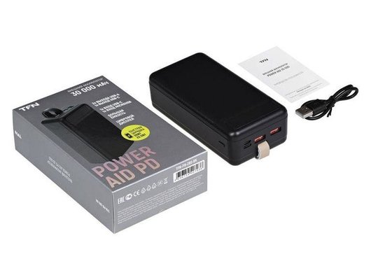 Внешний аккумулятор TFN 30000mAh PowerAid PD black TFN-PB-280-BK