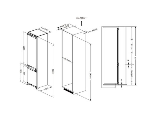 Встраиваемый холодильник HAIER HRF305NFRU