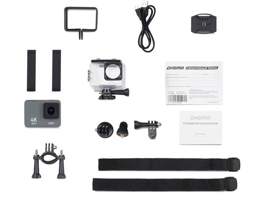 Экшн-камера Digma DiCam 810 серый