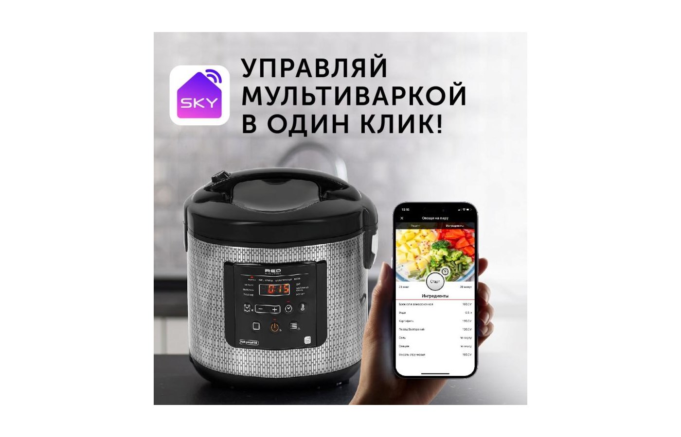 Мультиварка RED SOLUTION SkyCooker RMC-M227S черный - купить в  интернет-магазине RBT.ru. Цены, отзывы, характеристики и доставка в  Челябинске