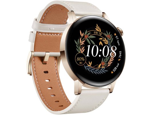 Смарт часы HUAWEI WATCH GT 3 WHITE LEATHER STRAP (MILO-B19V)
