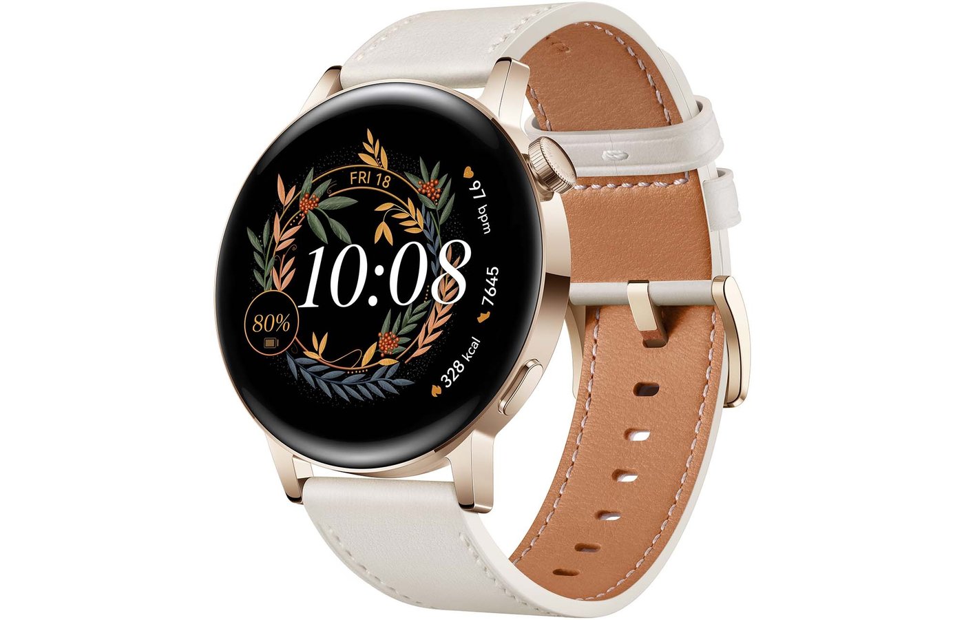 Смарт часы HUAWEI WATCH GT 3 WHITE LEATHER STRAP (MILO-B19V) - купить в  интернет-магазине RBT.ru. Цены, отзывы, характеристики и доставка в  Челябинске