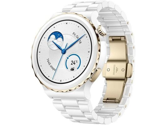 Смарт часы HUAWEI WATCH GT 3 PRO WHITE CERAMIC STRAP (FRIGGA-B19T)