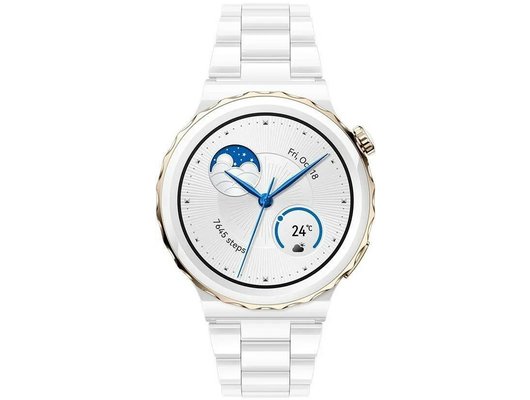 Смарт часы HUAWEI WATCH GT 3 PRO WHITE CERAMIC STRAP (FRIGGA-B19T)