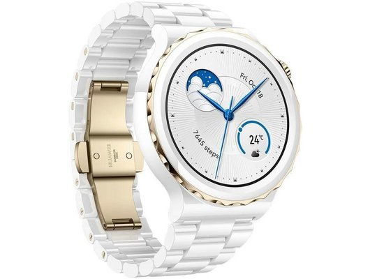 Смарт часы HUAWEI WATCH GT 3 PRO WHITE CERAMIC STRAP (FRIGGA-B19T)