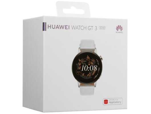 Смарт часы HUAWEI WATCH GT 3 WHITE LEATHER STRAP (MILO-B19V)