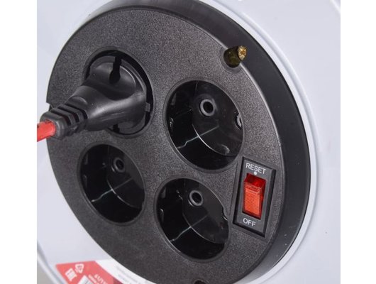 Силовой удлинитель Ресанта СУ-2х1-50/2 (с выкл. 4 розетки) Удлинитель силовой на катушке (61/118/5)