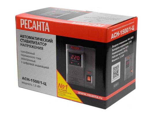 Стабилизатор напряжения РЕСАНТА АСН-1500/1-Ц