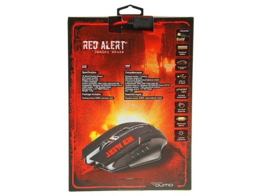 Мышь проводная игровая Qumo Red Alert M13