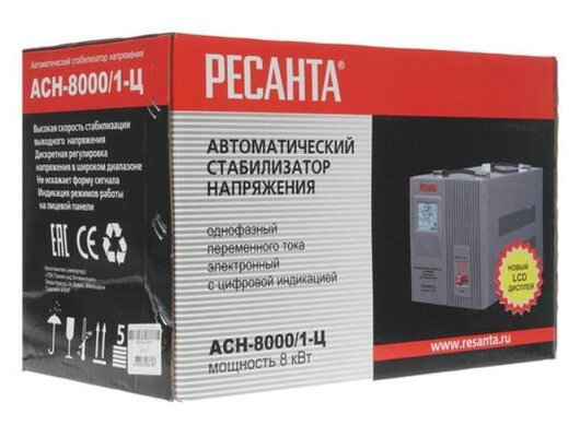 Стабилизатор напряжения РЕСАНТА АСН-8000/1-Ц