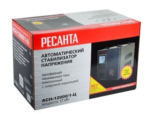 Стабилизатор напряжения РЕСАНТА АСН-12000/1-Ц