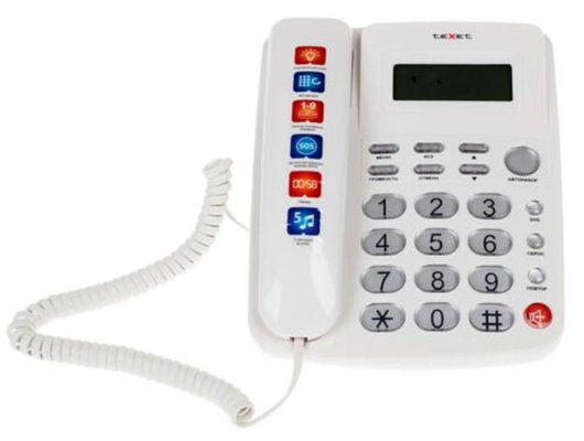 Проводной телефон TeXet TX-250 белый