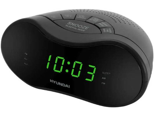 Настольные часы Hyundai H-RCL200 черный