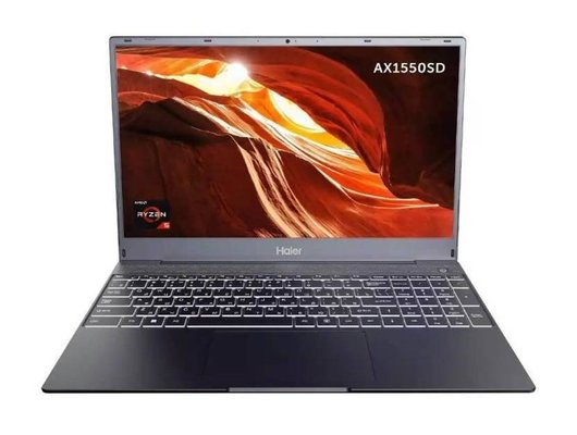 Ноутбук Haier AX1550SD/Ryzen 5 5500U/8Gb/ 512 Gb/15.6 FHD IPS/DOS серый