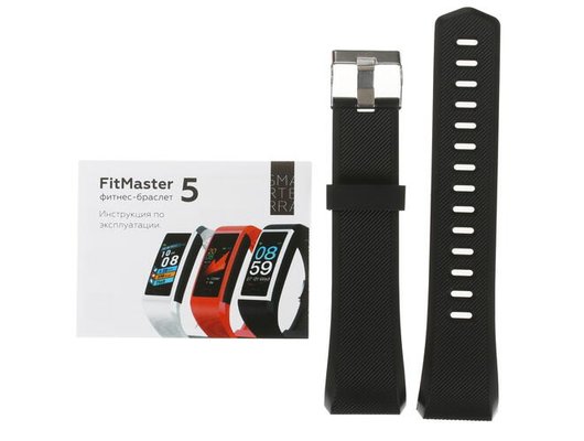 Фитнес-браслет Smarterra FitMaster 5 Красный +Черный ремешок /SMFT-05RBL/