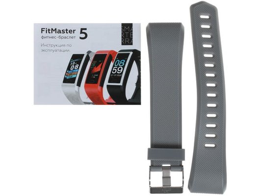 Фитнес-браслет Smarterra FitMaster 5 Черный + Серый ремешок /SMFT-05BLG/