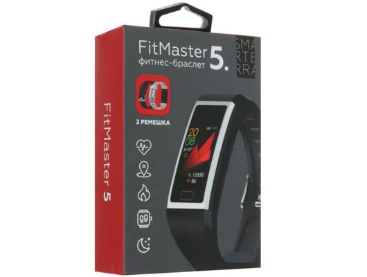 Фитнес-браслет Smarterra FitMaster 5 Черный + Серый ремешок /SMFT-05BLG/