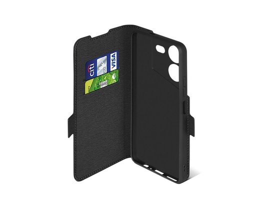 Чехол DF для Tecno POVA 5 (4G) tFlip-30 (black)