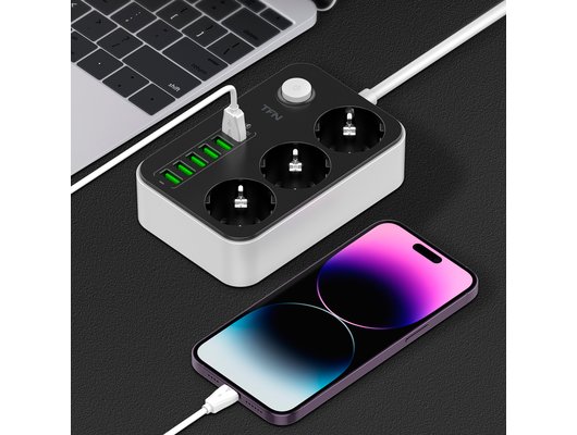 Сетевой фильтр TFN Power7 черный (TFN-Power7BK)