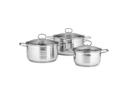 Набор посуды LARA LR02-81 Standart (2.0л + 4.0л + 5.2л)