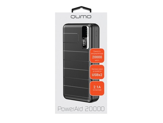 Внешний аккумулятор Qumo PowerAid 20000mAh (T5000) черный