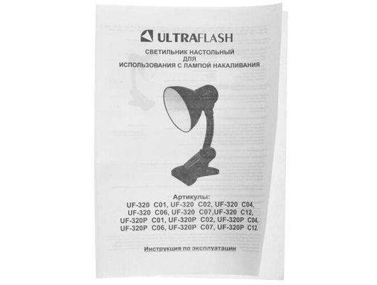 Светильник настольный Ultraflash UF-320P C01 белый