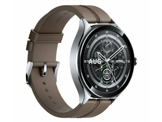 Смарт часы XIAOMI WATCH 2 PRO SILVER CASE WITH BROWN LEATHER STRAP (M2234W1/BHR7216GL)