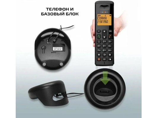 Радиотелефон TeXet TX-D4905A черный