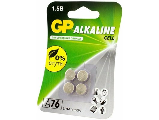 Батарейка GP A76/G13/LR44 4 шт